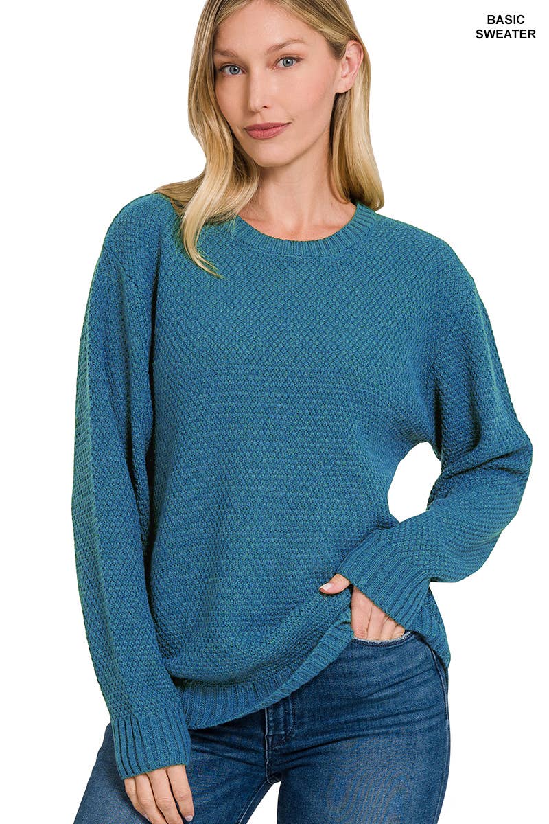 42POPS - Wholesale Knit Sweater - Women's - ",..._ Round Neck Basic Sweater5
