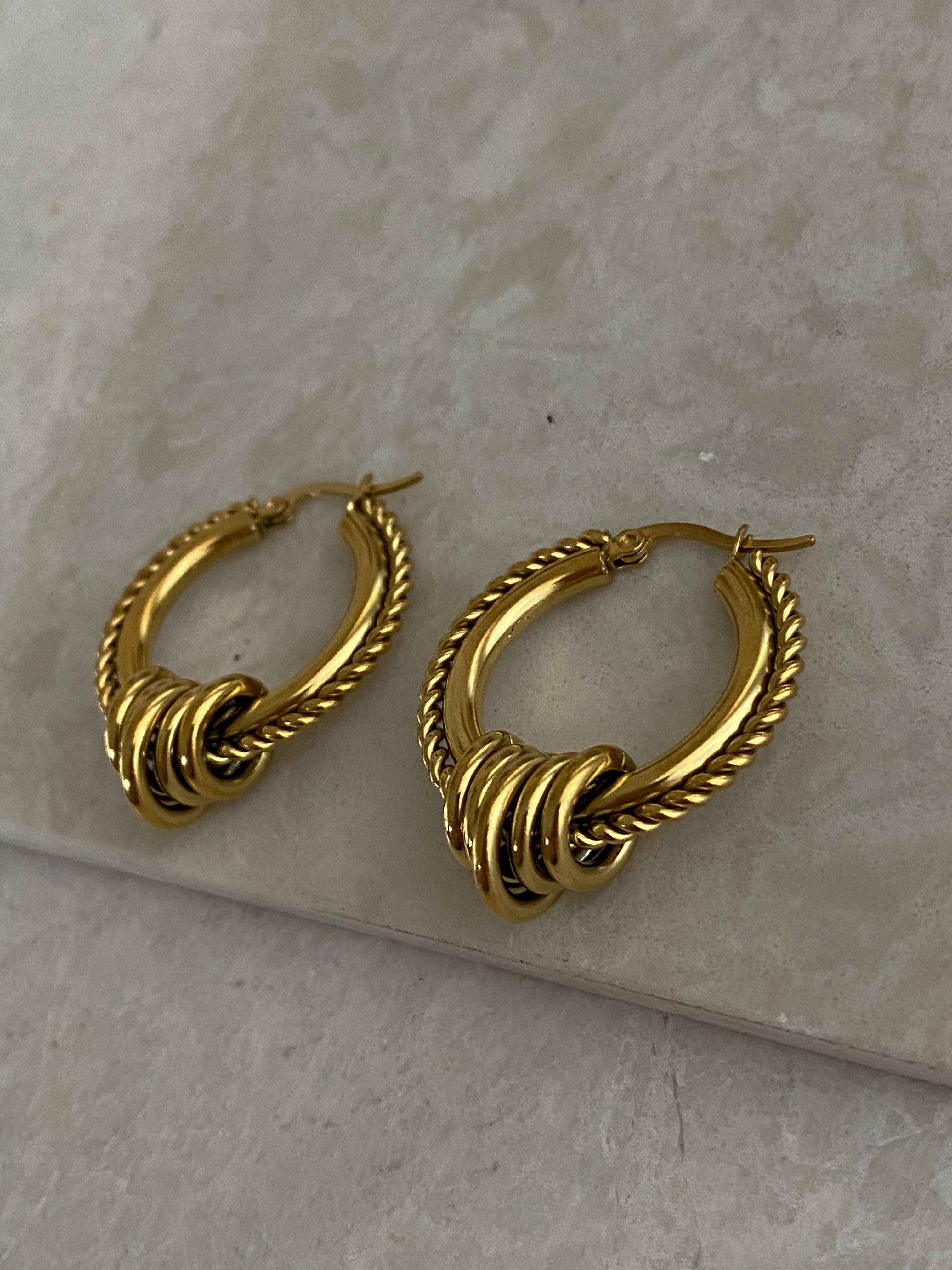 Sweet Grove Collective - Vendita all'ingrosso Orecchini a cerchio - Cerchi Bev Chunky2