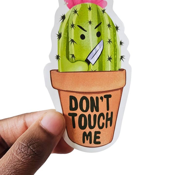 Rør ikke ved mig kaktusklistermærke for engroshandel hos The Monarq