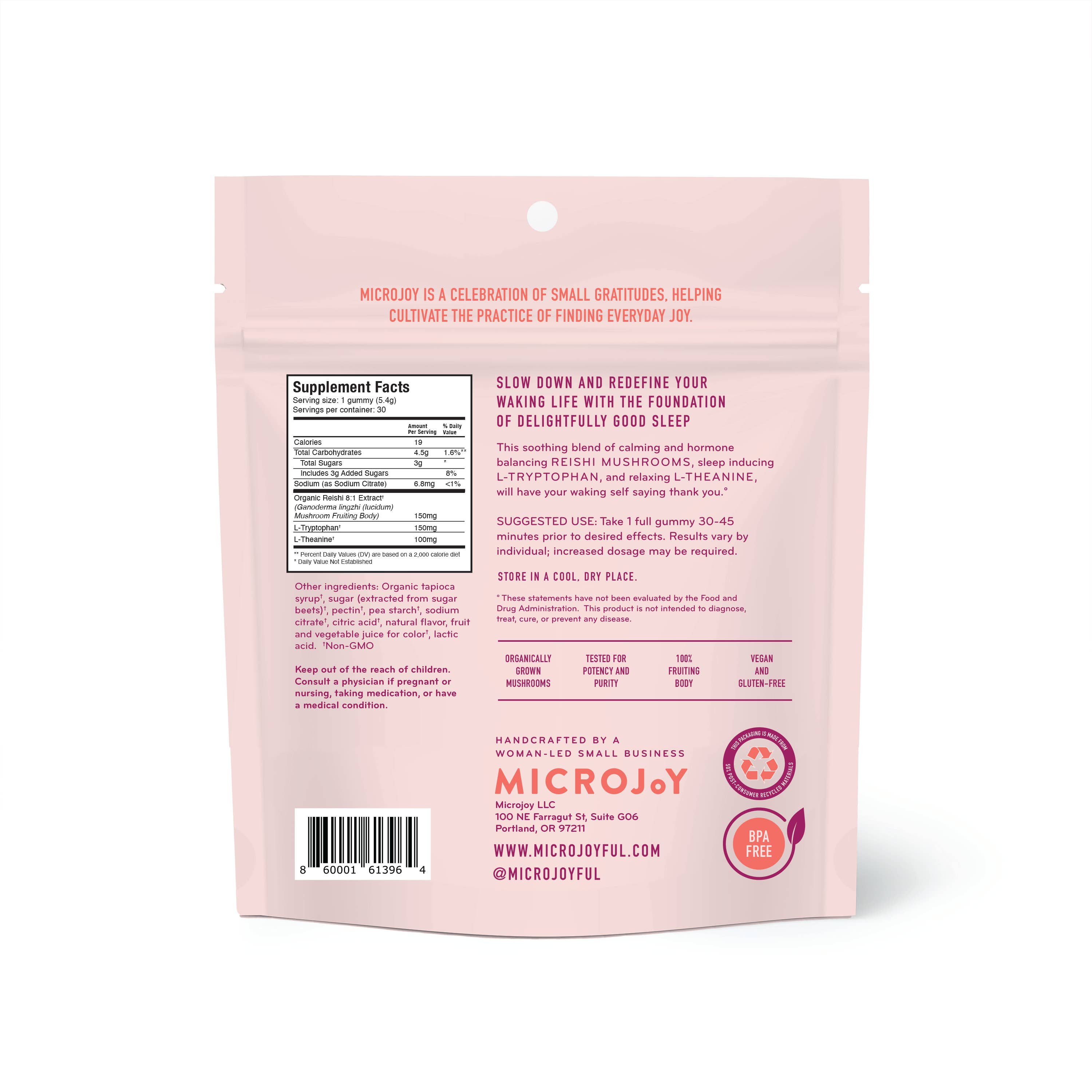 Microjoy - Wholesale Oral Supplement/Vitamin - Hibernate Mushroom Gummies (30) / Vegan Supplement / Sleep1