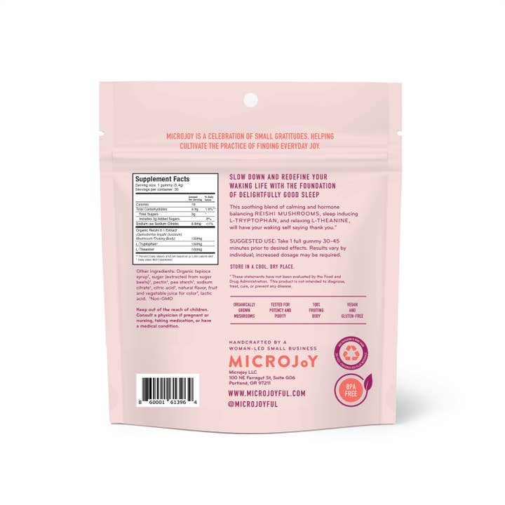 Microjoy - Wholesale Oral Supplement/Vitamin - Hibernate Mushroom Gummies (30) / Vegan Supplement / Sleep1