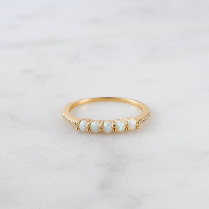 Sami Jewels – Engroshandel Ring med sten – 5 sten opal ring4