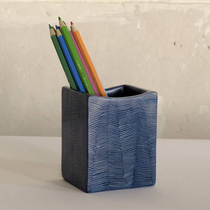 Pencil holder, Pagoda, Kenya for wholesale by AS'ART a sense of crafts