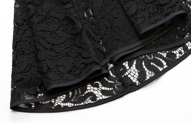 Svart BL062 Kavajklänning med spetsärmar för kvällsbruk för wholesale på Faire8