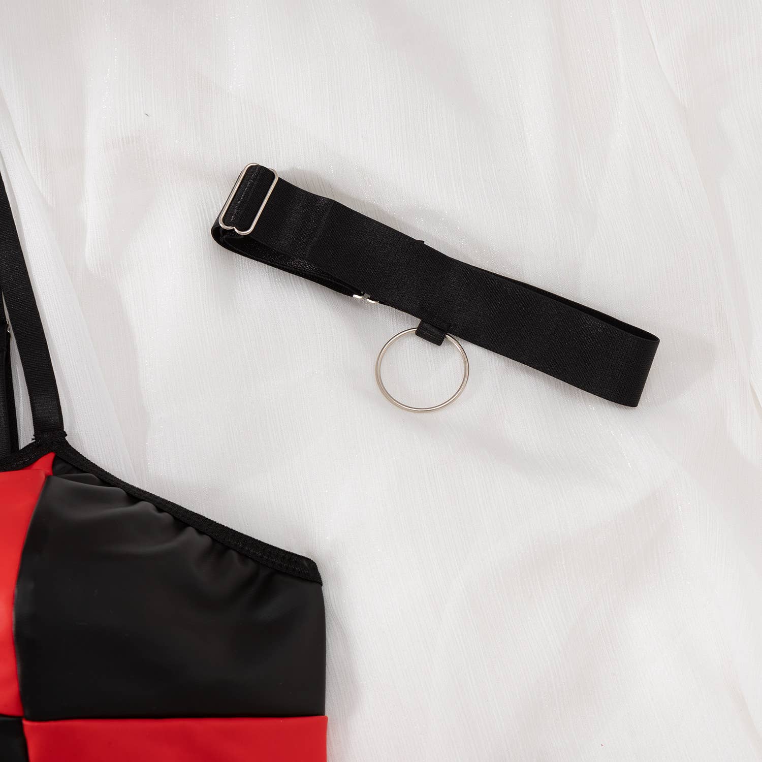 Black Sexy Leather Zipper Color Matching Underwear Suit for wholesale on Faire10