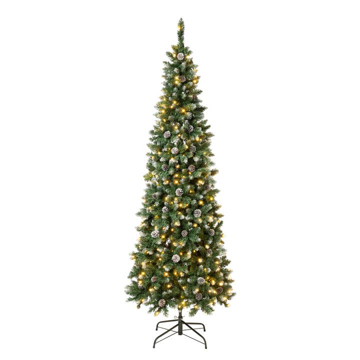 7.5 ft. Pre-Lit Oakley Hills Slim Tree with LED Lights, Plug-In for wholesale by National Tree Company