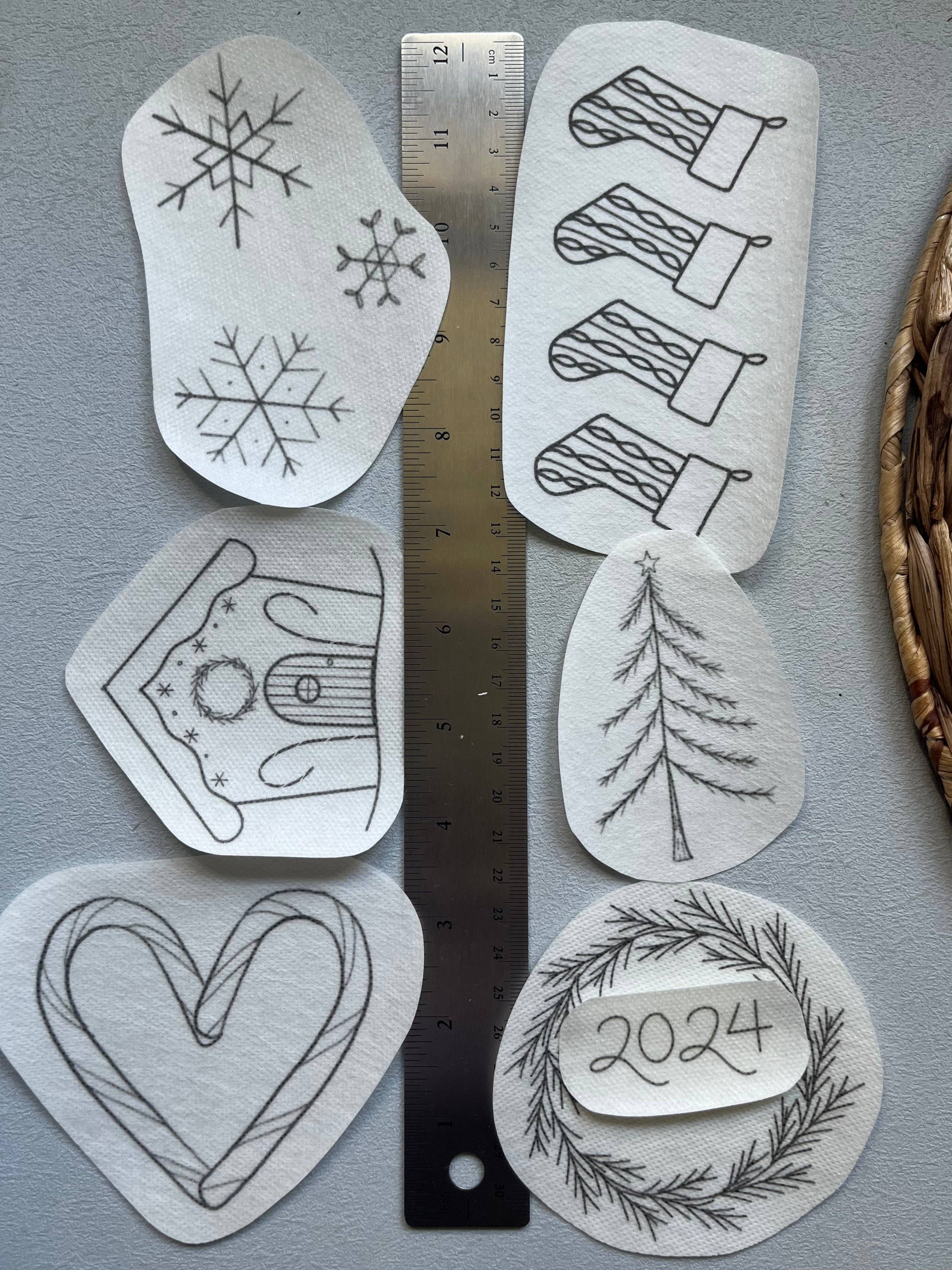 Art by AubreeRen - Wholesale Embroidery/Cross Stitch Supplies - Stick and Stitch Embroidery | HOLIDAY MEGA | Stick & Stitch Patterns | Pattern Peel and Stick | Embroidery Designs2