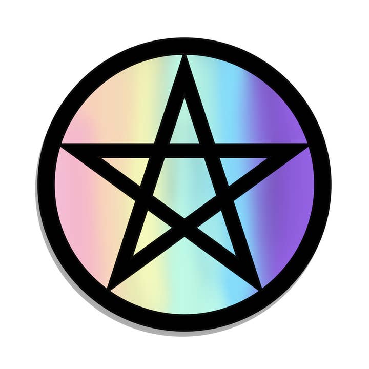 Pastel Pentacle | Witch | Gothic | Waterproof Sticker | 2.5" for wholesale by Rebel and Siren Stickers