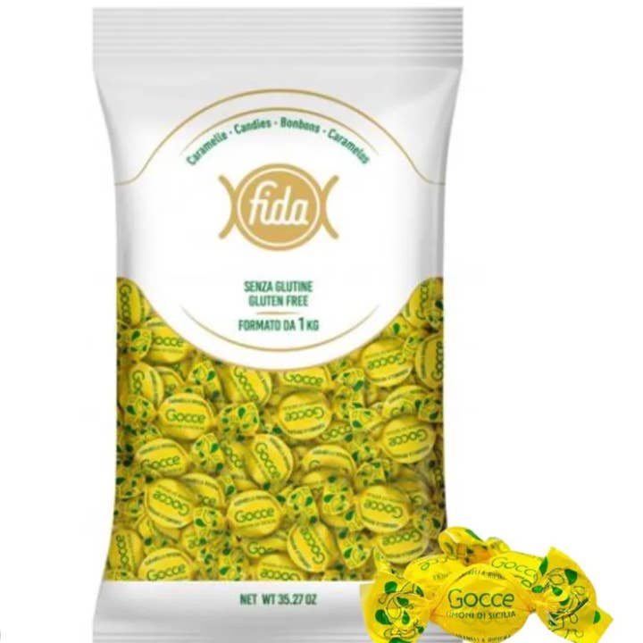 Fida Lemoncello - Italian Candy - Bulk - 1KG for wholesale by Stock Boy Candy Co.