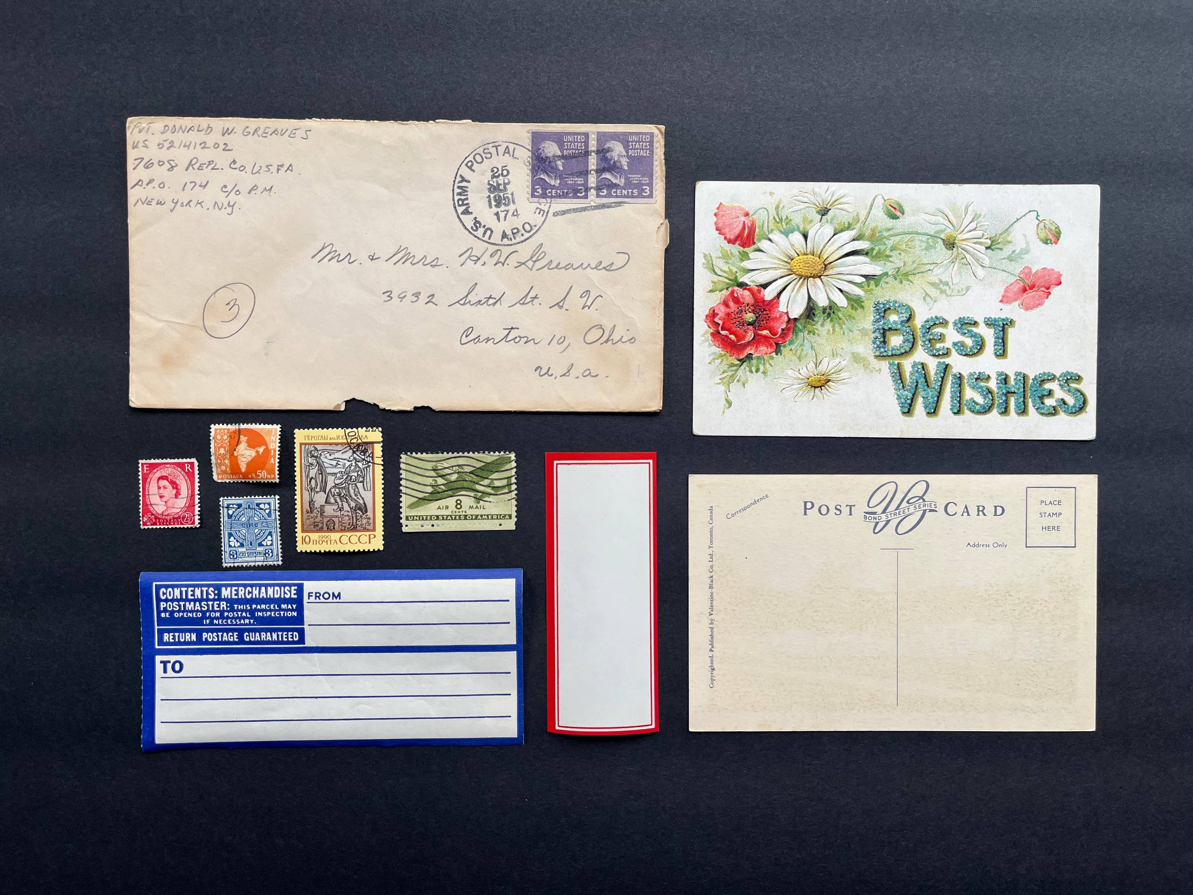 Catered Paper - Vendita all'ingrosso Attrezzature per lavoretti e fai da te - Kit postale vintage - 10 pezzi1