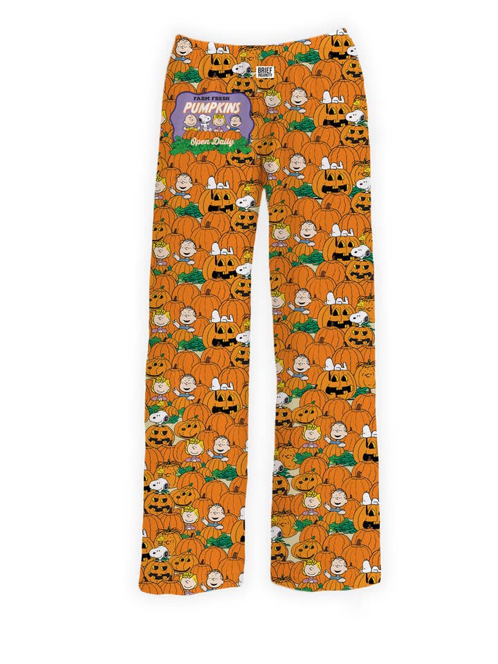 Peanuts Pumpkins Patch Halloween Lounge Pants for wholesale by BRIEF INSANITY