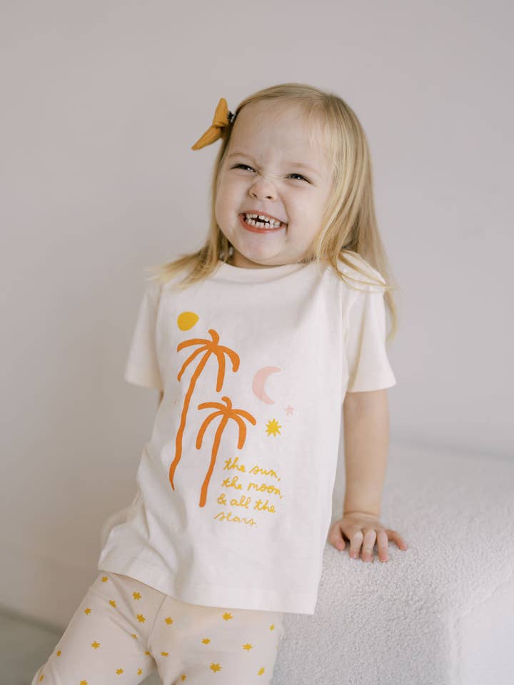Polished Prints - Wholesale Screen Printed T-Shirt - Kids - Sun Moon Printed Tee, Toddler T-shirt, Kid's Shirt, Spring