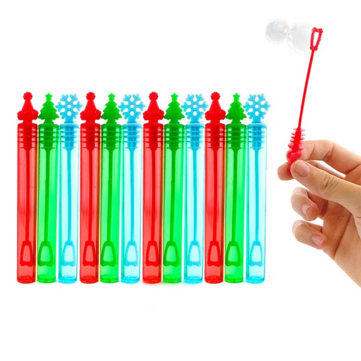 Christmas Bubble Tubes 12pcs for wholesale by Kids Party Craft