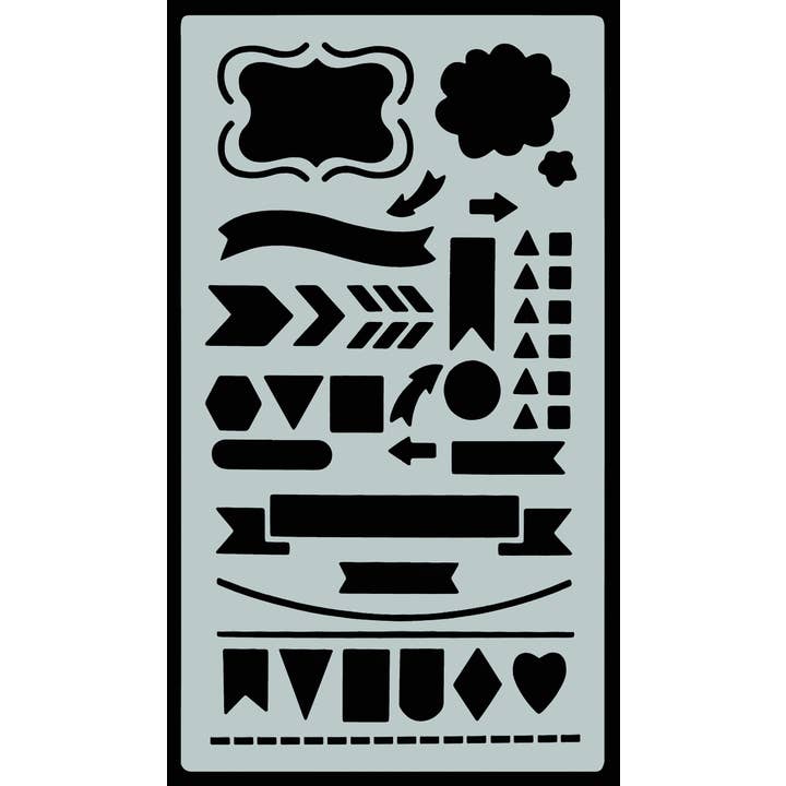 Peter Pauper Press - Wholesale Stencil/Craft Die - Essentials Dotted Journal Stencil Set13