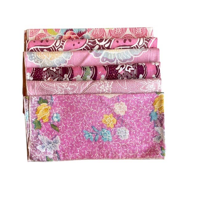 Asia West – wholesale Dinner & cloth napkin – Napkins-blue, green, orange, natural, pink & purple (set/6) 6