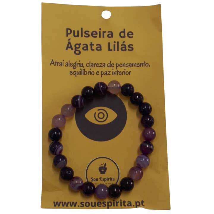 Bracelet en agate lilas pour la vente par EMTUACASA