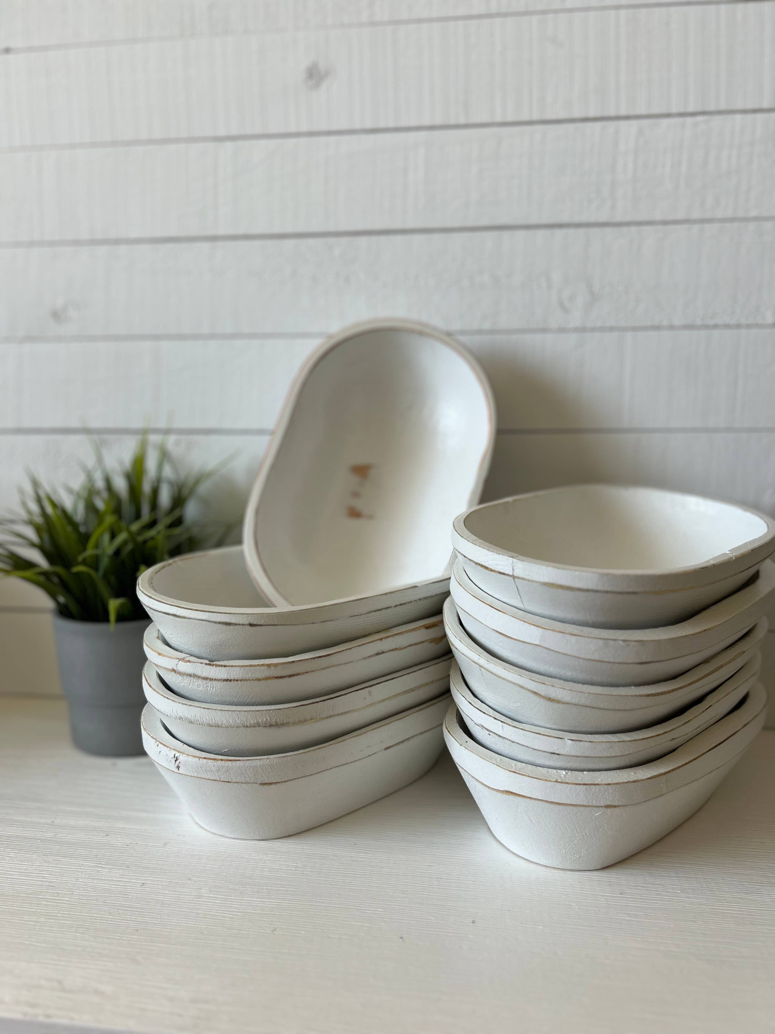 Wood Bowl Candle Supply - Wholesale Candle Holder - Farmhouse 3Wick Safe Candle Ready Rustic Reusable Dough Bowl6