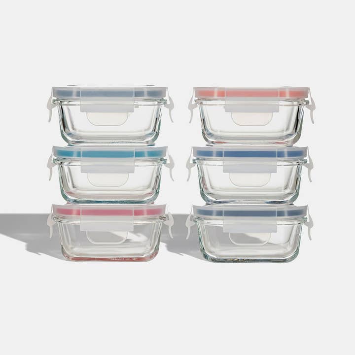 Conjunto de Mini Recipientes Retangulares de Vidro por atacado de Genicook Product LLC