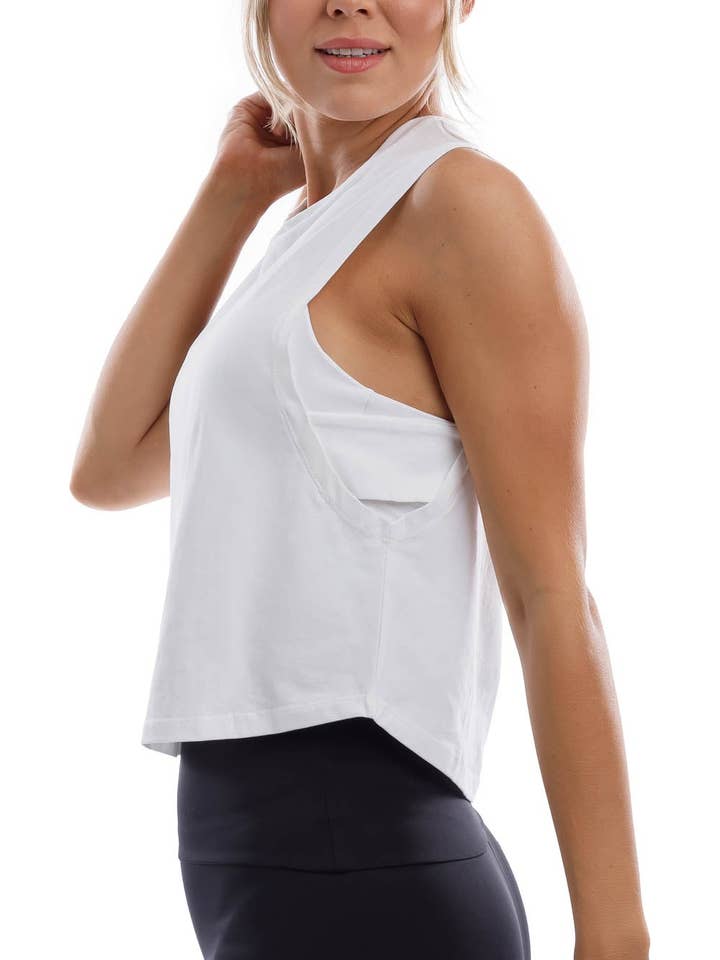 Carra Lee Active - Wholesale Tank top – Women′s - White Burleigh Tank4