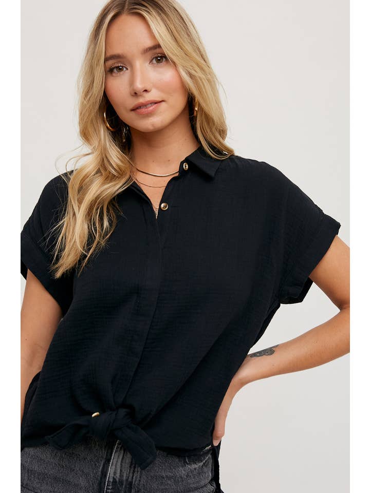 Bluivy – Camisa com botões no colarinho – Mulher por atacado – CAMISA ESSENCIAL BOTÃO UP ALGODÃO37