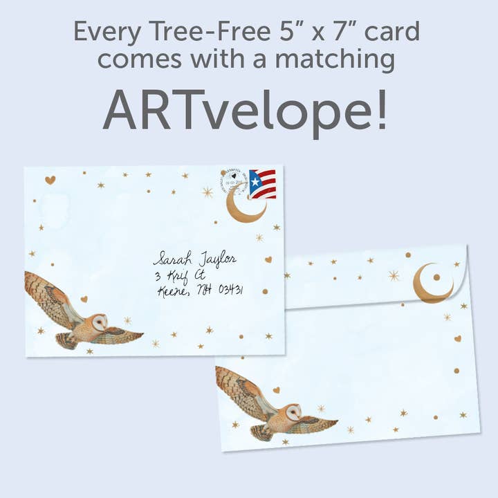 Tree-Free Greetings - Wholesale Birthday Card - Lucky Owl Birthday SKU 22246