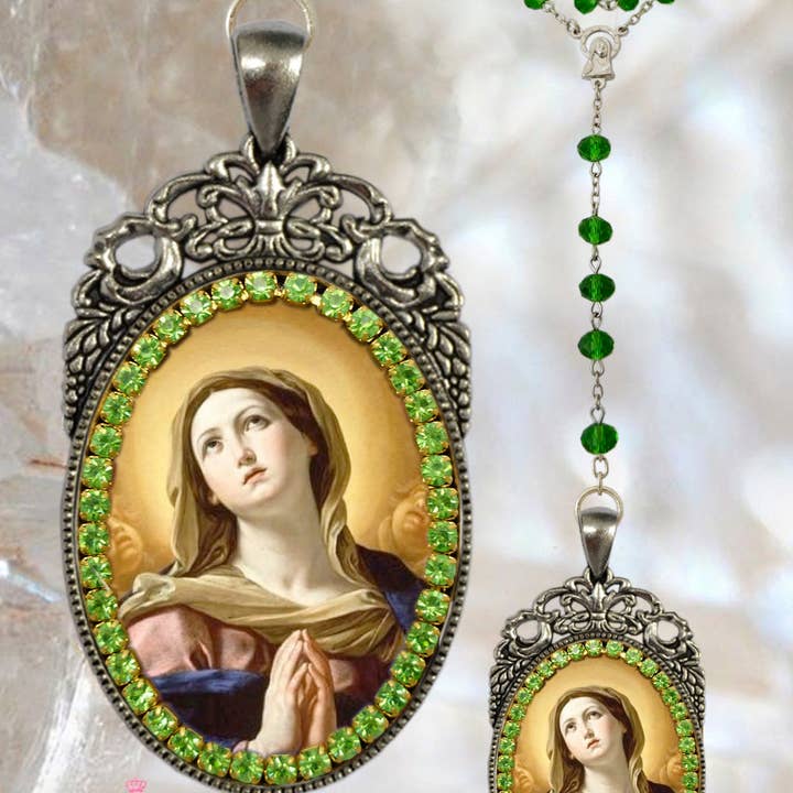MariaSantissimaShop - Wholesale Pendant/Charm Necklace - Immaculate Conception Rosary of Mary Handmade Necklace Catholic Christian Religious Jewelry Medal Pendant, Mary Immaculate