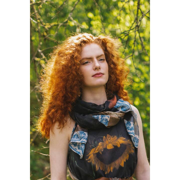Market of Stars - Wholesale Scarf - Women's - Wild Beauty Bohemian Scarf with Peacock Print