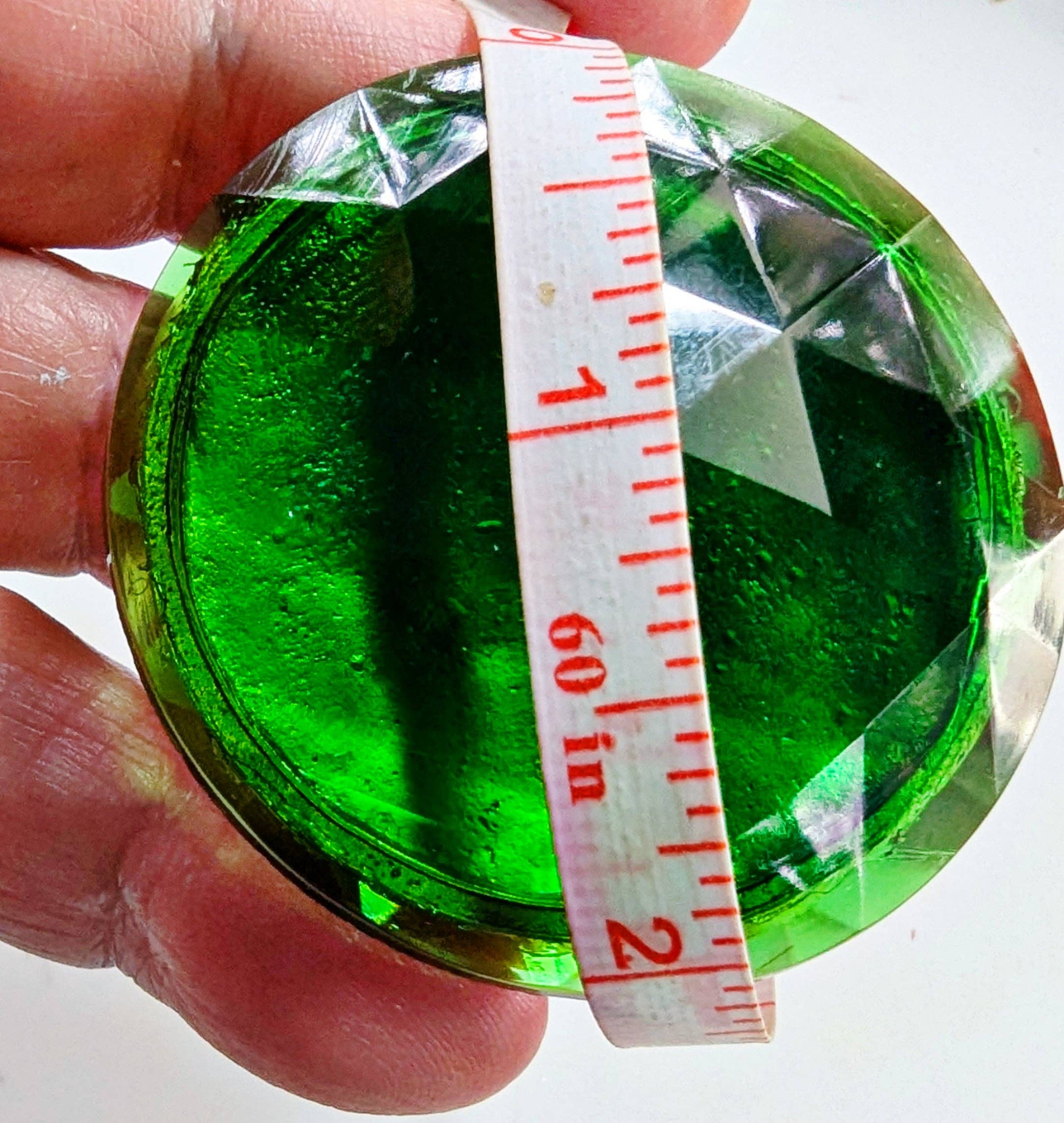 Gay Isber Designs - Wholesale Cocktail/Statement Ring - Jumbo Vintage Green-Faceted Stone Ring - Unisex, Adjustable Gold-Plated Base - Free Shipping in the US6