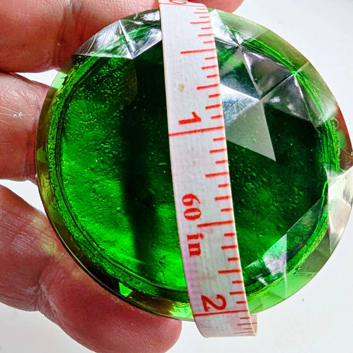 Gay Isber Designs - Wholesale Cocktail/Statement Ring - Jumbo Vintage Green-Faceted Stone Ring - Unisex, Adjustable Gold-Plated Base - Free Shipping in the US6