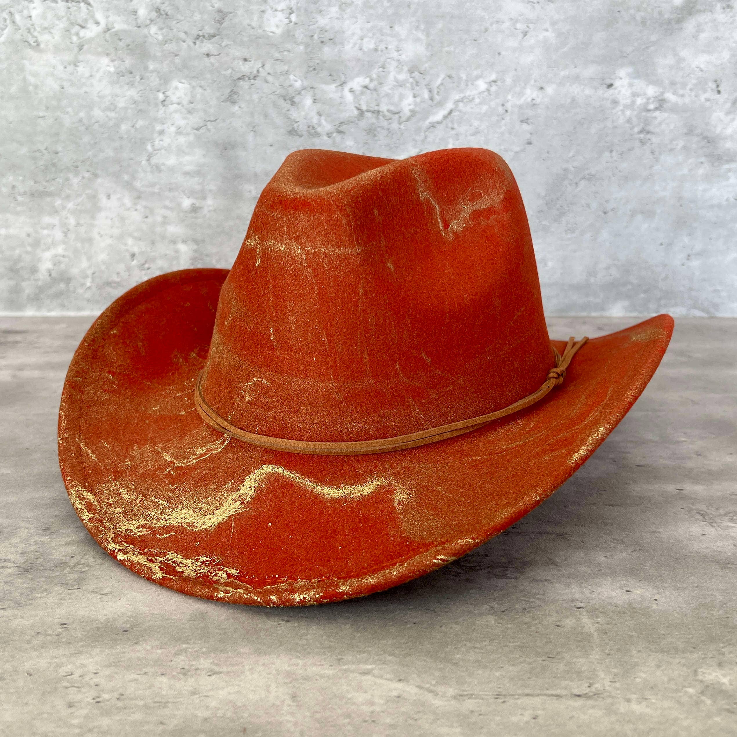 Nymf by Collette - Wholesale Cowboy Hat - Women's - Gold Marbled Felt Cowboy Hat2