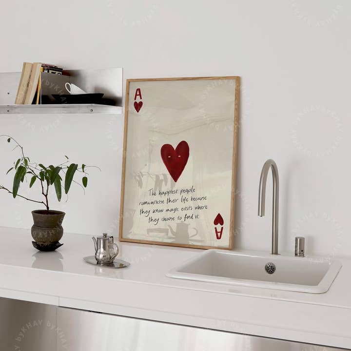 byKHAY – wholesale Art print – Ace of Hearts Quote Print4