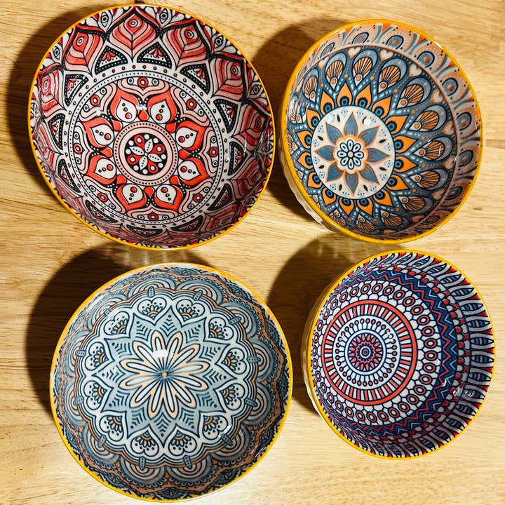 Gifts Amazing! - Wholesale Bowl - Bohemian 4 Bowl Set with Chopsticks