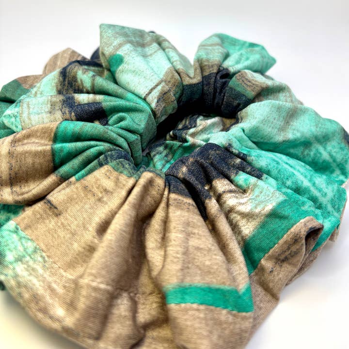 Enchanted Scrunch - Wholesale Scrunchie - Women’s - Teal Marble Scrunchie2