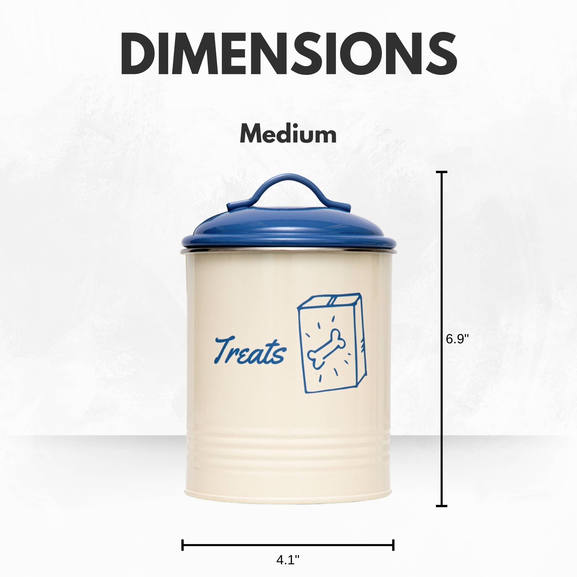 Jojo Modern Pets - Wholesale Pet Treat Jar - Dog - French Blue Pet Food & Treat Storage Canisters (Set of 3)4