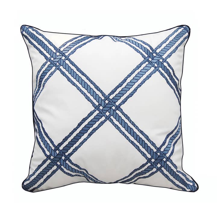 Rope Lattice Indoor/Outdoor Throw Pillow for wholesale by Rightside Design