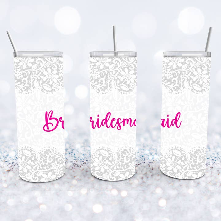 Vintage Bridesmaid Tumbler for wholesale by Beyond Bayside