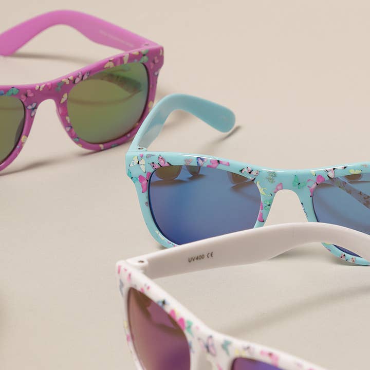 ASSORTED COLOR Kids Colorful Butterfly Pattern Sunglasses for wholesale on Faire