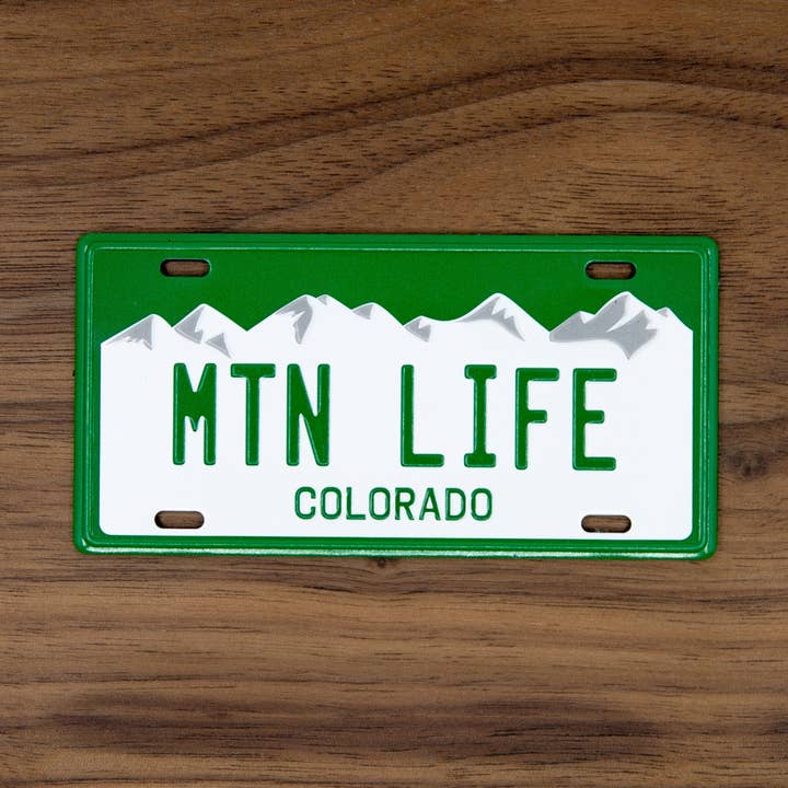 MTN LIFE - Colorado License Plate Magnet for wholesale by Ski House Games