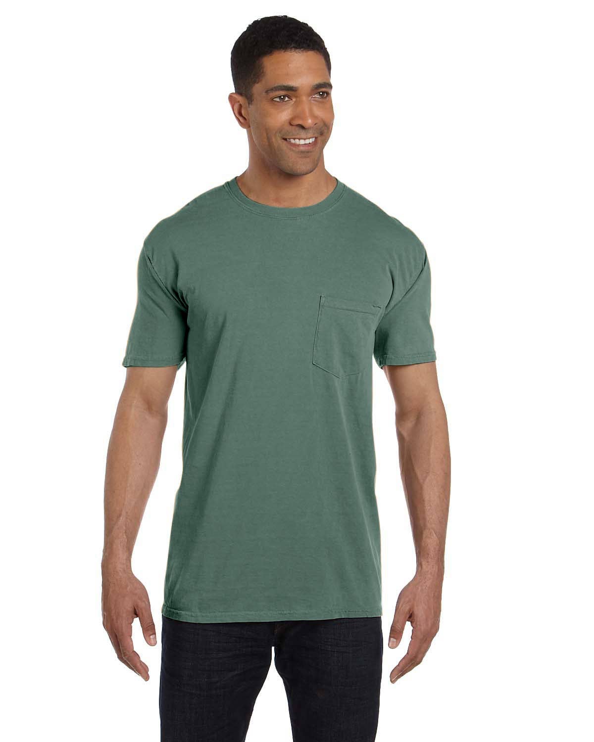 Total Apparel - Wholesale T-Shirt - Unisex - Comfort Colors Garment-Dyed Pocket Blank T-Shirt | 6030CC66