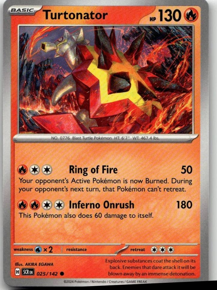 Pokémon SV07: Coroa Estelar - Turtonator #025/142 por atacado de Chronic Cards