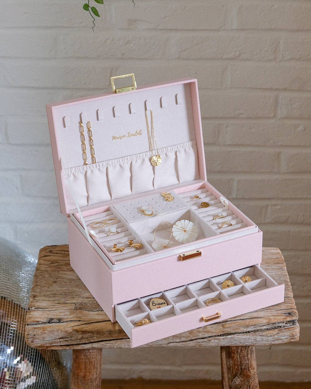 Maison Scarlett - Wholesale Jewelry Box/Organizer - Denise PU leather jewelry box9