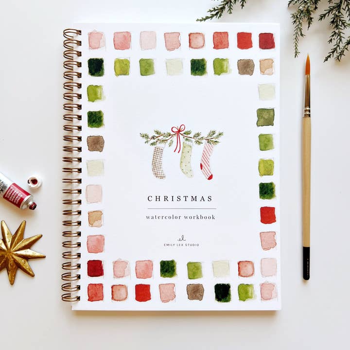 emily lex studio - Wholesale Sketchbook/Sketchpad - christmas watercolor workbook
