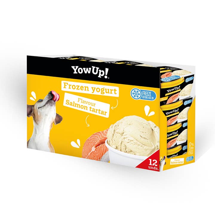 B&W Werbeartikel GmbH - Doggyroller - Wholesale Pet Treats - Dog - YowUp Ice Cream Yogurt Salmon Tartare (Pack of 12) - Lactose