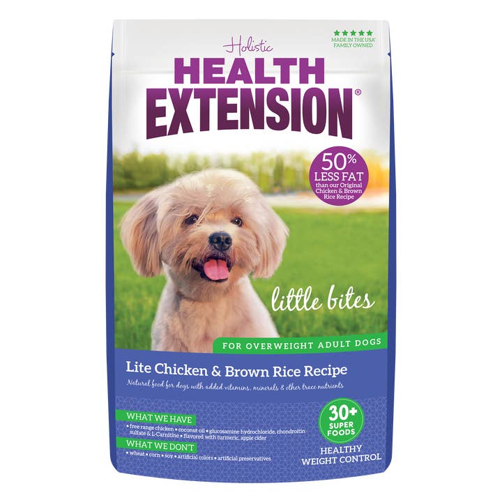 Little Bites Lite Chicken & Brown Rice Recipe for wholesale by Health Extension Pet Care