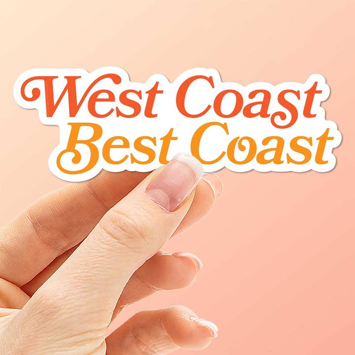 West Coast Best Coast Sticker for wholesale by Sentinel Supply