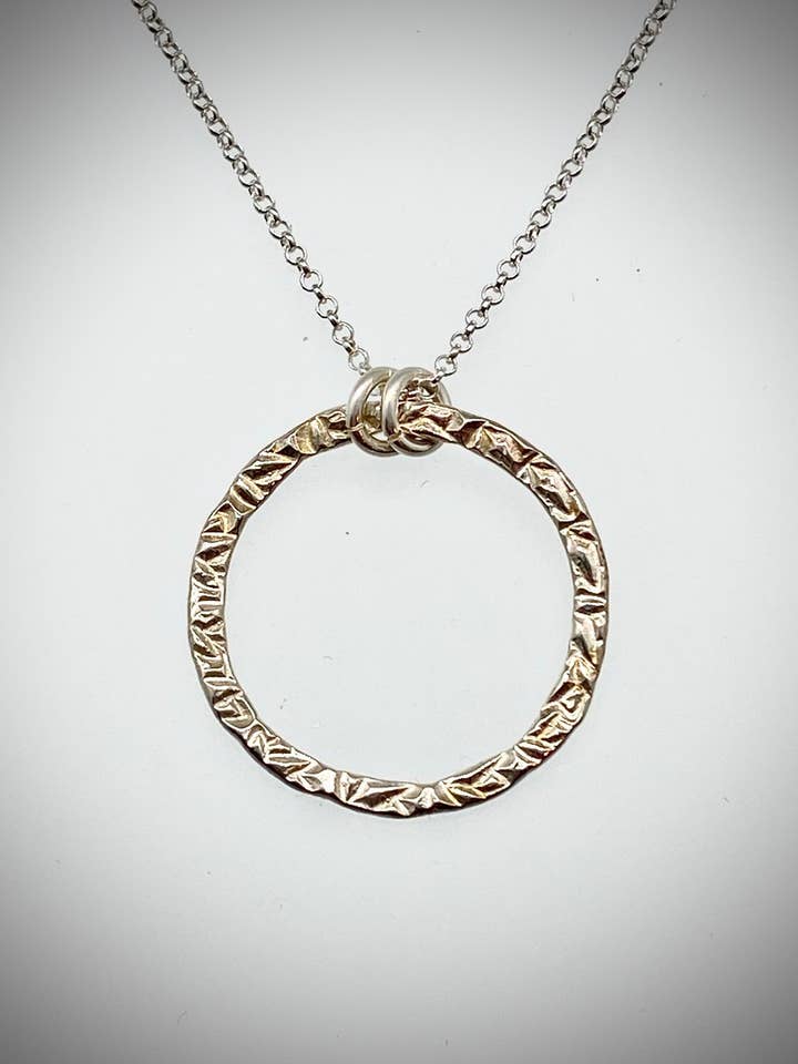 Large Sterling Circle Necklace for wholesale by Morgan McGeehan Designs