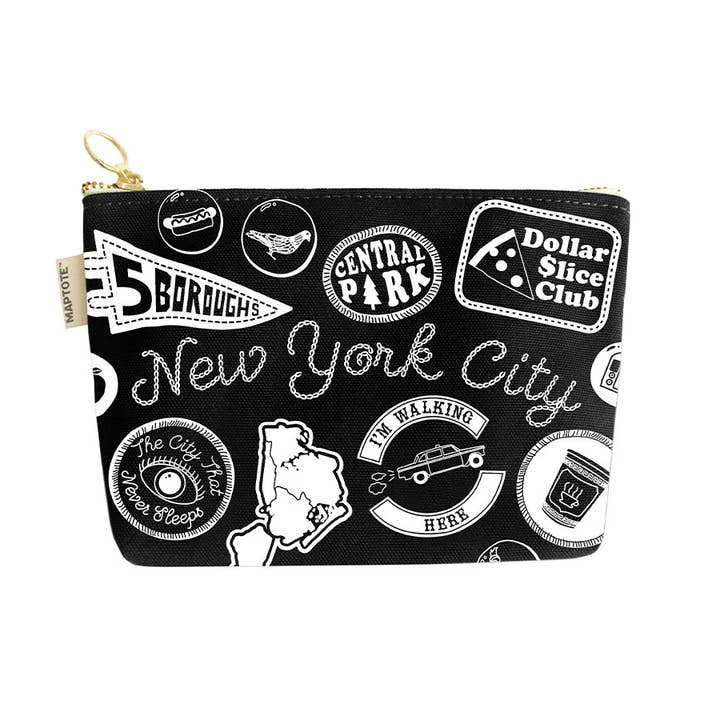 Maptote - Wholesale Handtasje - Dames - New York City tasje met spelden en patches en ritssluiting5
