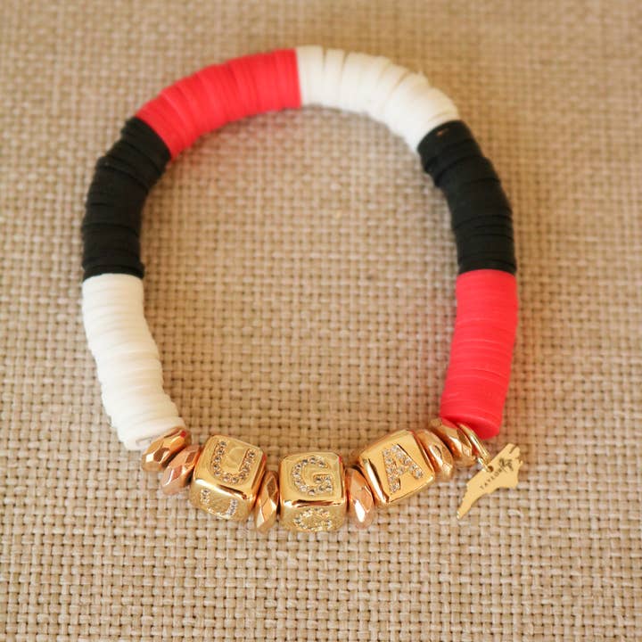 Taylor Reese - Wholesale Beaded Bracelet - Georgia (UGA) Pave Polymer Bracelet1