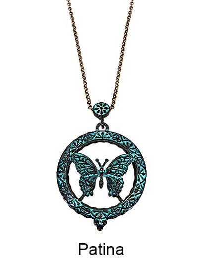 TheTizana - Wholesale Pendant/Charm Necklace - Butterfly 6 Times Magnifier Magnifying Glass Top Sliding Mag2