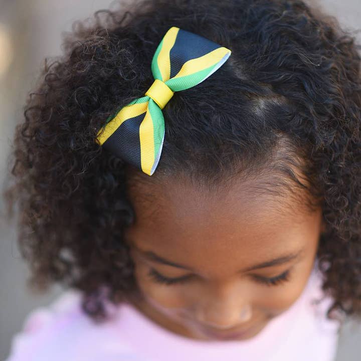 Fiocco per capelli con bandiera giamaica per la vendita all'ingrosso da parte di QXP Shop